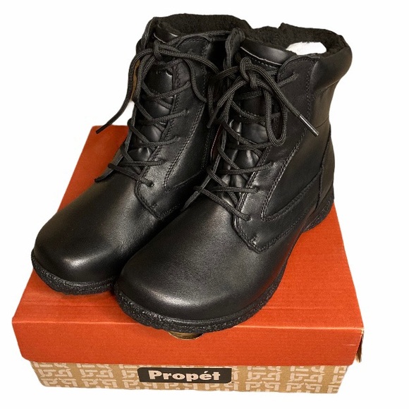 Propét Women’s Helena Black Lace Up Boots - Picture 1 of 15